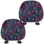 Triangle Ethnic Navajo Pattern Print Car Headrest Covers