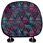 Triangle Ethnic Navajo Pattern Print Car Headrest Covers