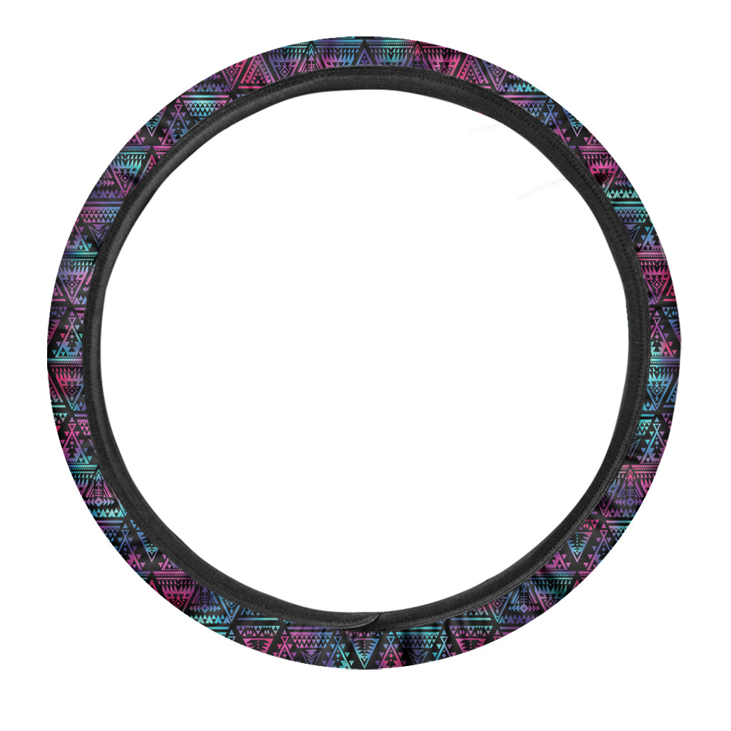 Triangle Ethnic Navajo Pattern Print Car Steering Wheel Cover
