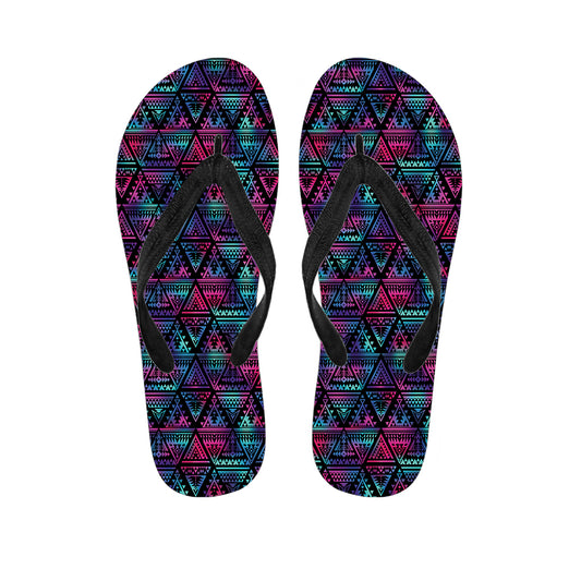 Triangle Ethnic Navajo Pattern Print Flip Flops