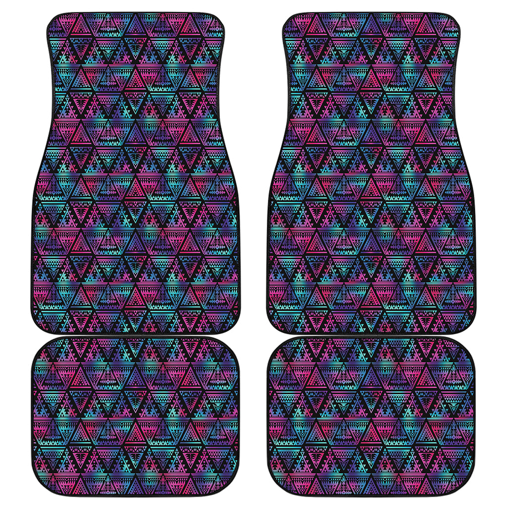 Triangle Ethnic Navajo Pattern Print Front and Back Car Floor Mats
