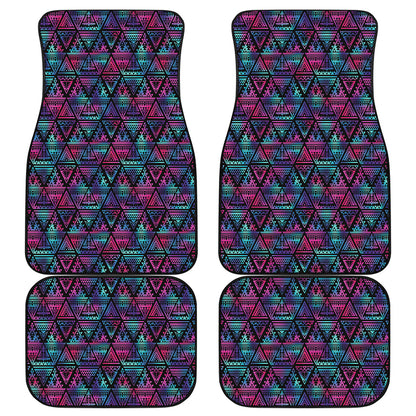 Triangle Ethnic Navajo Pattern Print Front and Back Car Floor Mats