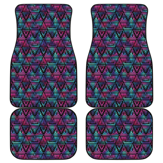 Triangle Ethnic Navajo Pattern Print Front and Back Car Floor Mats