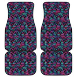 Triangle Ethnic Navajo Pattern Print Front and Back Car Floor Mats