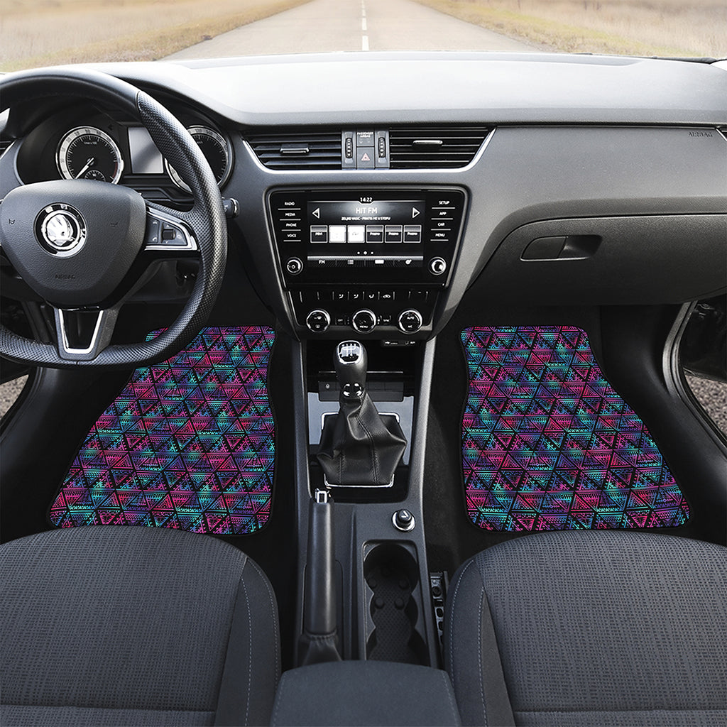 Triangle Ethnic Navajo Pattern Print Front and Back Car Floor Mats