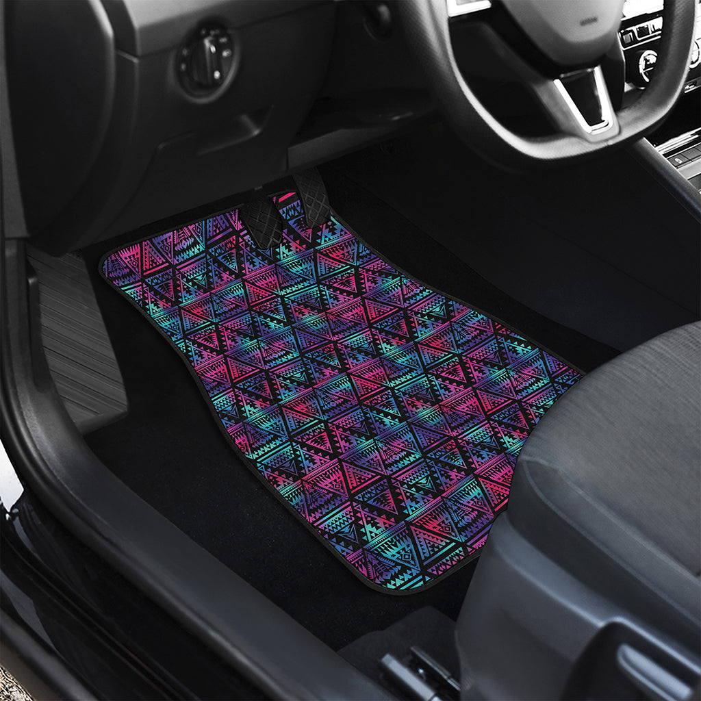Triangle Ethnic Navajo Pattern Print Front and Back Car Floor Mats