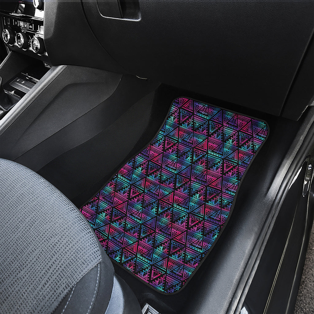 Triangle Ethnic Navajo Pattern Print Front and Back Car Floor Mats