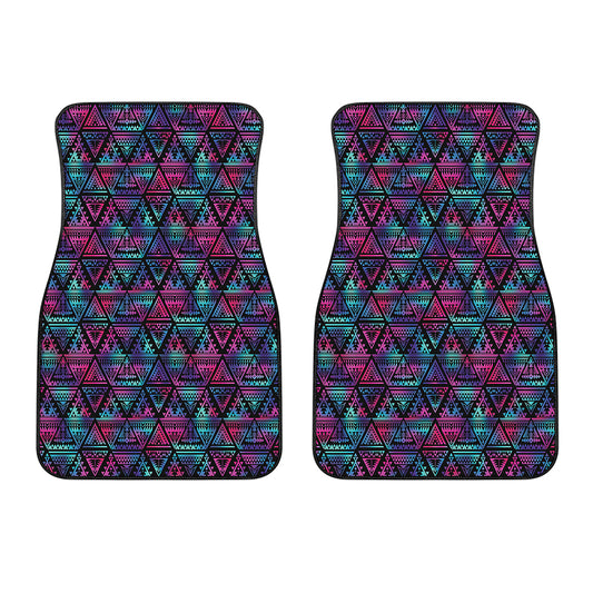 Triangle Ethnic Navajo Pattern Print Front Car Floor Mats