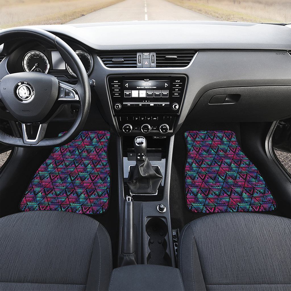 Triangle Ethnic Navajo Pattern Print Front Car Floor Mats