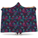 Triangle Ethnic Navajo Pattern Print Hooded Blanket