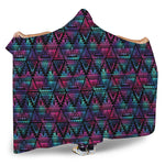 Triangle Ethnic Navajo Pattern Print Hooded Blanket