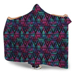 Triangle Ethnic Navajo Pattern Print Hooded Blanket