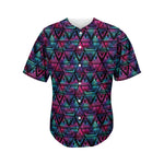 Triangle Ethnic Navajo Pattern Print Men's Baseball Jersey