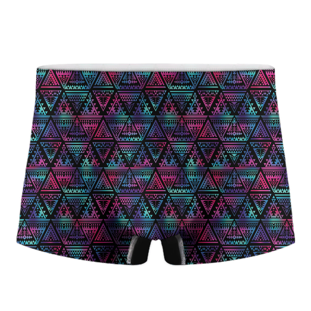 Triangle Ethnic Navajo Pattern Print Men's Boxer Briefs