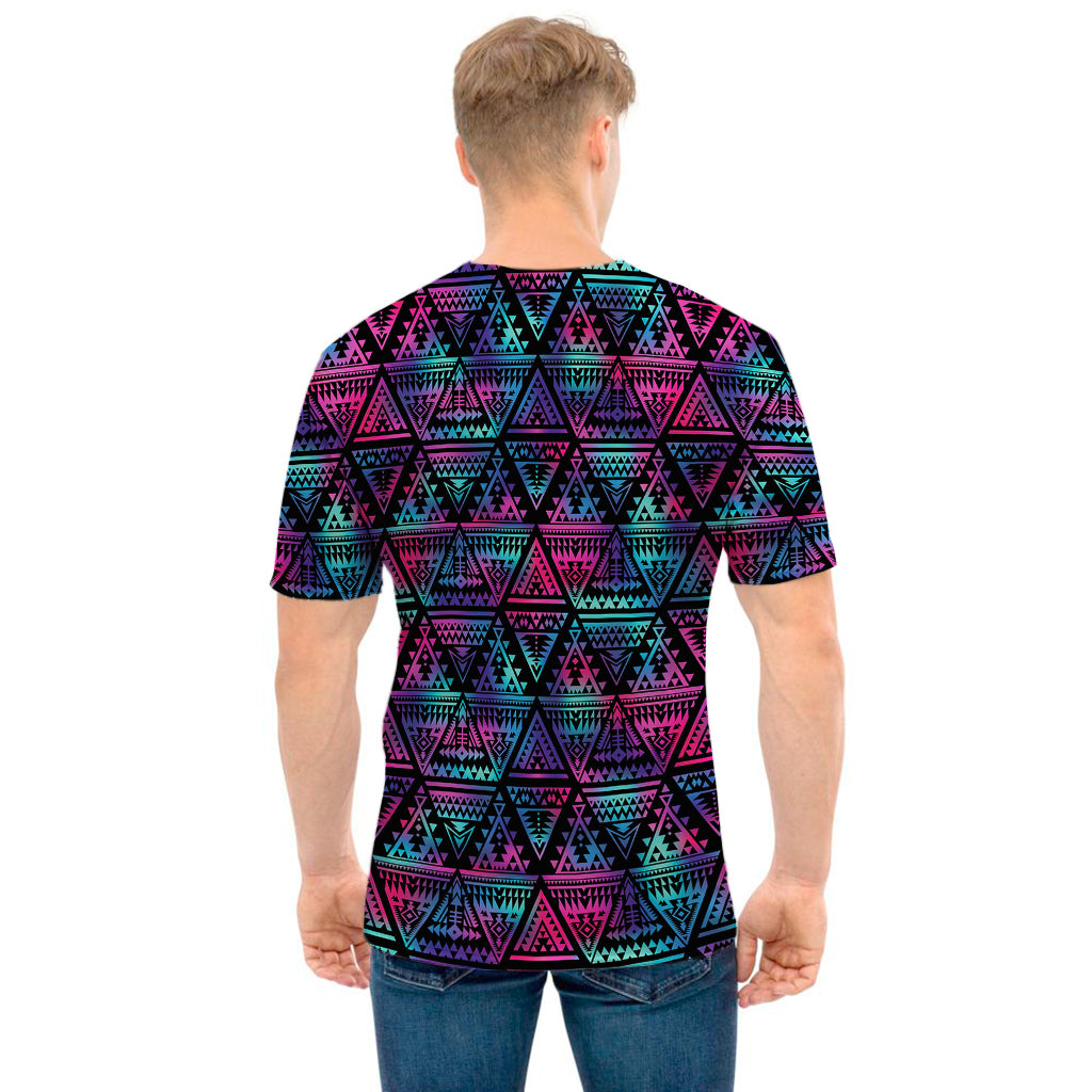 Triangle Ethnic Navajo Pattern Print Men's T-Shirt