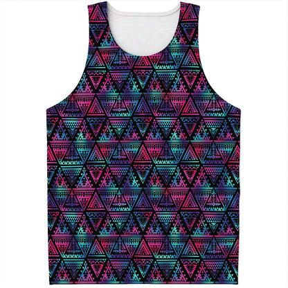 Triangle Ethnic Navajo Pattern Print Men's Tank Top