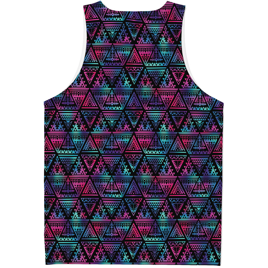 Triangle Ethnic Navajo Pattern Print Men's Tank Top