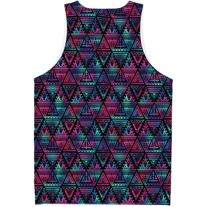 Triangle Ethnic Navajo Pattern Print Men's Tank Top