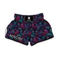 Triangle Ethnic Navajo Pattern Print Muay Thai Boxing Shorts