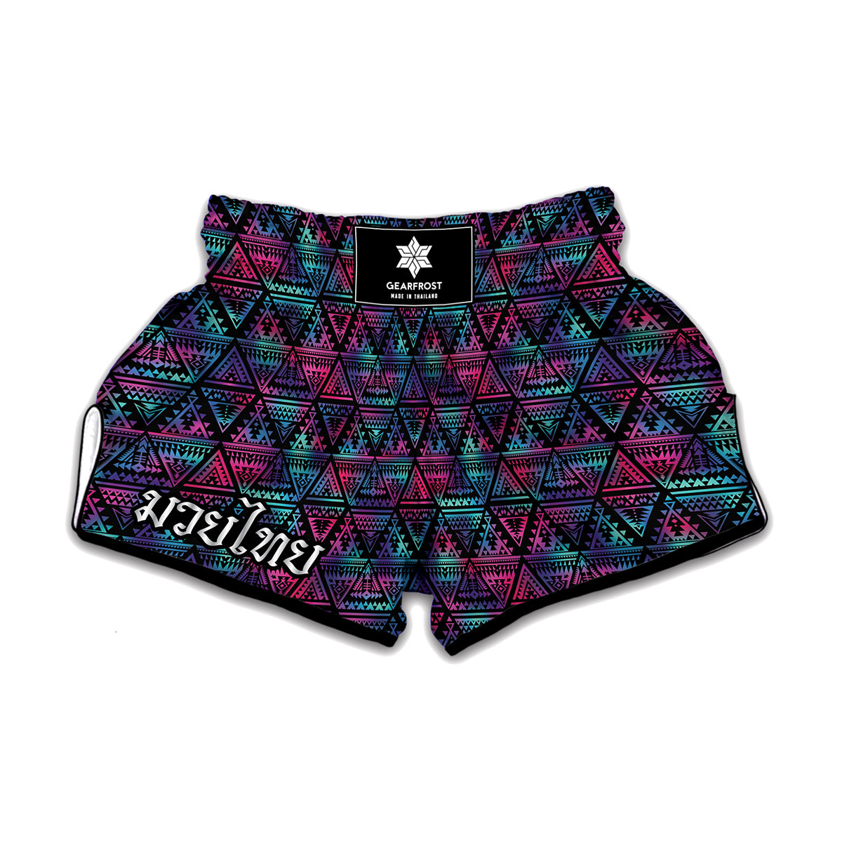Triangle Ethnic Navajo Pattern Print Muay Thai Boxing Shorts