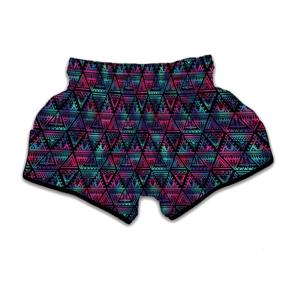 Triangle Ethnic Navajo Pattern Print Muay Thai Boxing Shorts