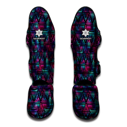Triangle Ethnic Navajo Pattern Print Muay Thai Shin Guard