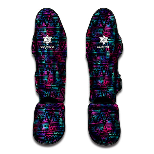 Triangle Ethnic Navajo Pattern Print Muay Thai Shin Guard