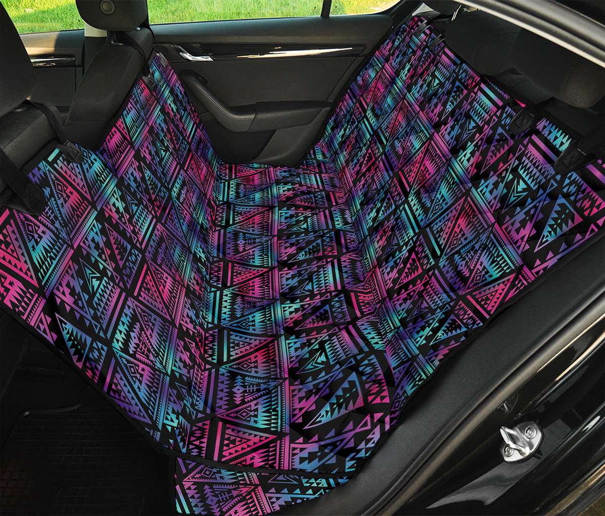 Triangle Ethnic Navajo Pattern Print Pet Car Back Seat Cover