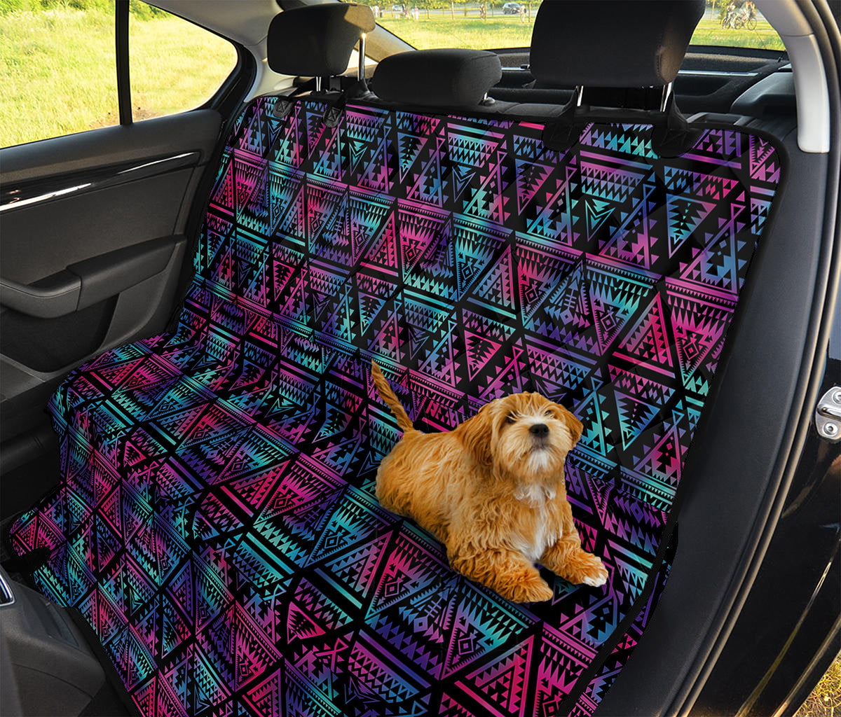 Triangle Ethnic Navajo Pattern Print Pet Car Back Seat Cover