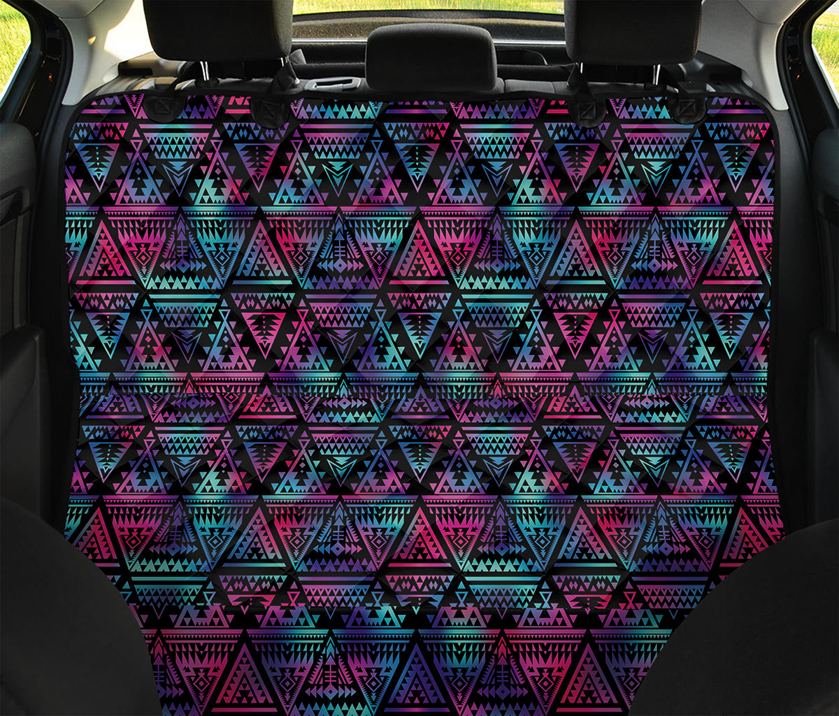 Triangle Ethnic Navajo Pattern Print Pet Car Back Seat Cover