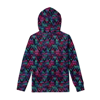 Triangle Ethnic Navajo Pattern Print Pullover Hoodie