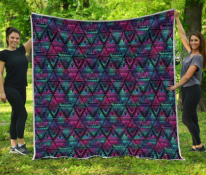 Triangle Ethnic Navajo Pattern Print Quilt