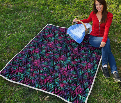 Triangle Ethnic Navajo Pattern Print Quilt