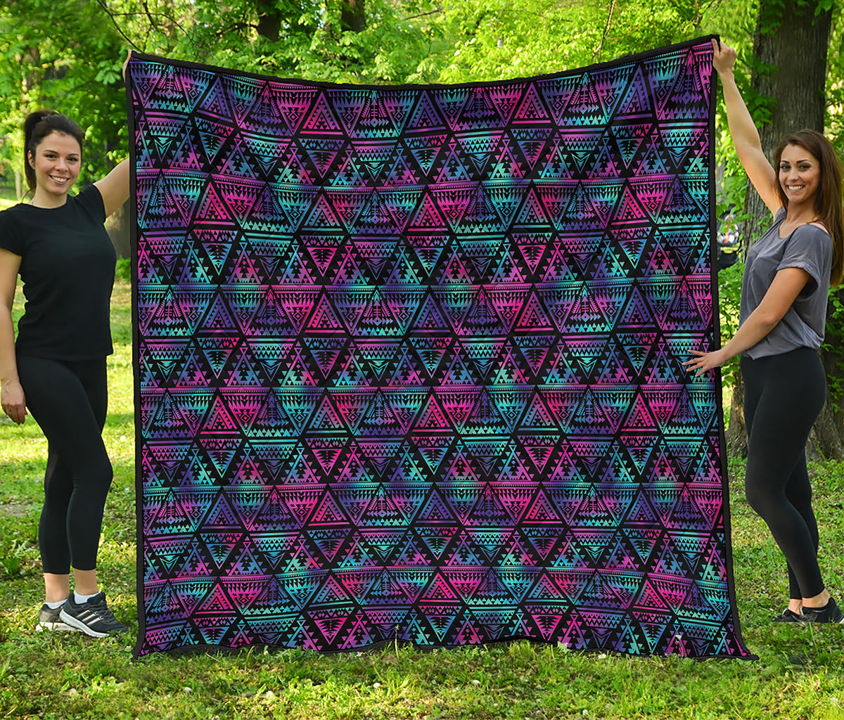 Triangle Ethnic Navajo Pattern Print Quilt