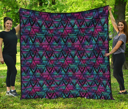 Triangle Ethnic Navajo Pattern Print Quilt