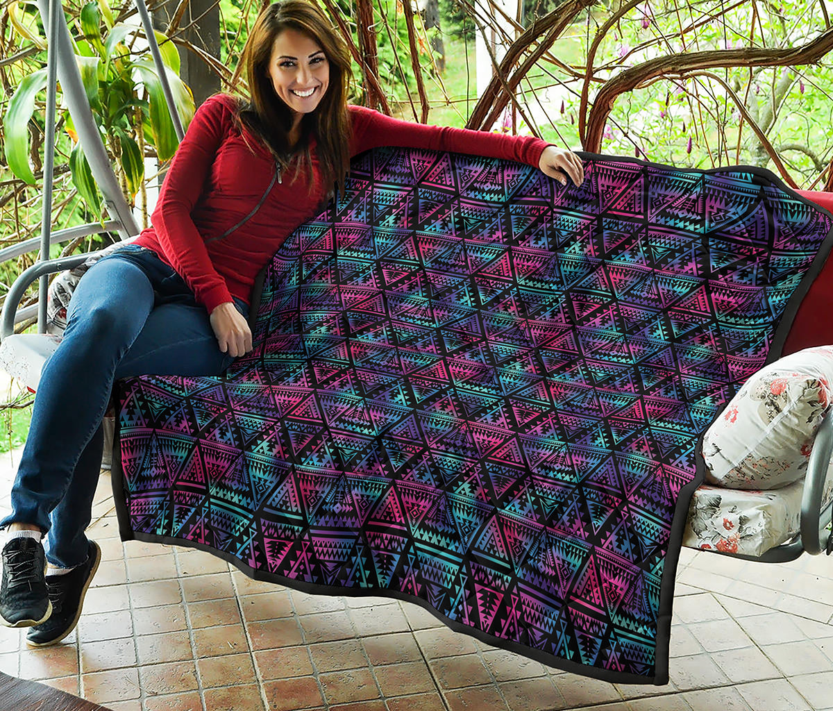 Triangle Ethnic Navajo Pattern Print Quilt