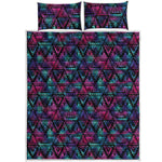 Triangle Ethnic Navajo Pattern Print Quilt Bed Set