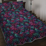Triangle Ethnic Navajo Pattern Print Quilt Bed Set