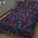 Triangle Ethnic Navajo Pattern Print Quilt Bed Set