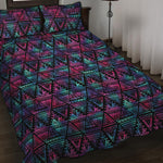 Triangle Ethnic Navajo Pattern Print Quilt Bed Set