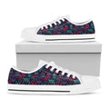 Triangle Ethnic Navajo Pattern Print White Low Top Sneakers