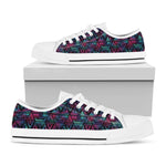 Triangle Ethnic Navajo Pattern Print White Low Top Shoes