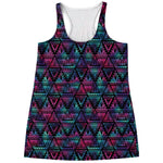Triangle Ethnic Navajo Pattern Print Women's Racerback Tank Top