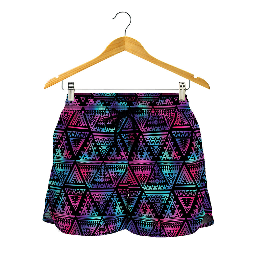 Triangle Ethnic Navajo Pattern Print Women's Shorts