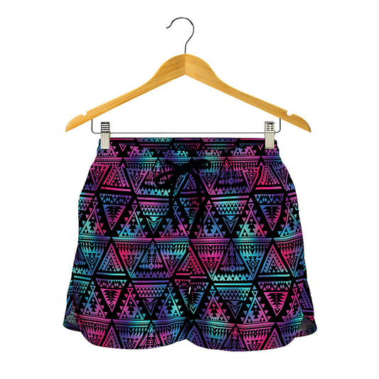 Triangle Ethnic Navajo Pattern Print Women's Shorts