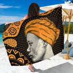 Tribal African Girl Print Beach Sarong Wrap