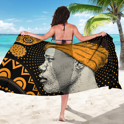 Tribal African Girl Print Beach Sarong Wrap