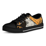 Tribal African Girl Print Black Low Top Shoes 