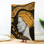 Tribal African Girl Print Blanket