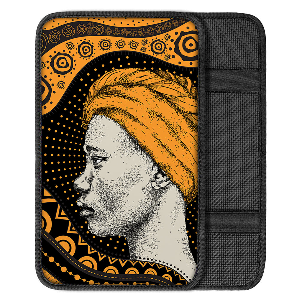 Tribal African Girl Print Car Center Console Cover